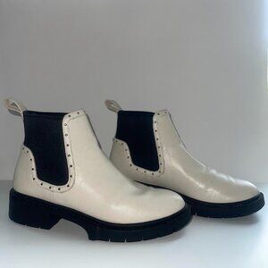 Coach Lory Leather Bootie White Size 6.5